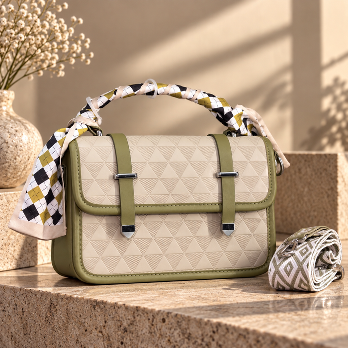 Elegant Women’s Handbag with Scarf