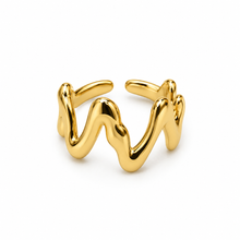 Gold Wave Statement Ring