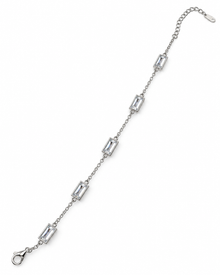 Silver Crystal Chain Bracelet