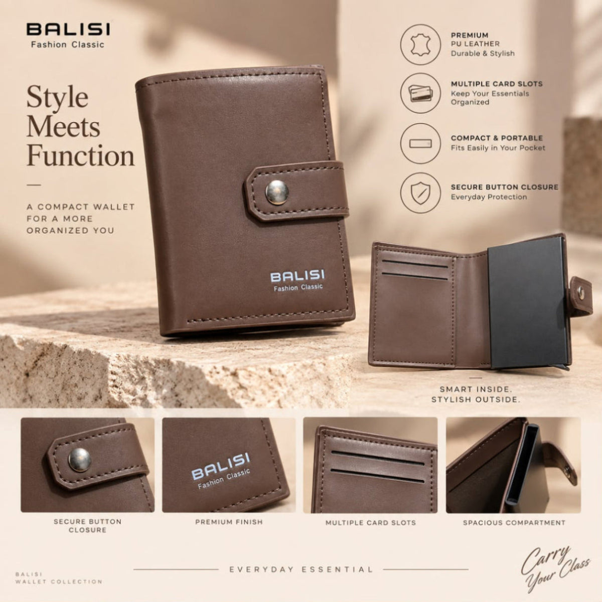 BALISI Classic Brown Wallet